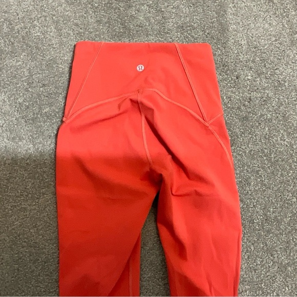 Lululemon Train Time HR Tight 25‘’ size：2 Poppy Coral - Picture 5 of 9
